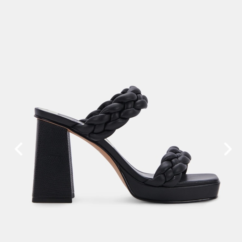 Dolce Vita Ashby Platform Braided Heels Black Size 7